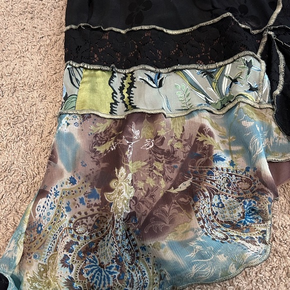 Spencer Alexis VTG 90's 2 piece set Womens Med Black Top & Maxi Skirt Boho Lace - Picture 6 of 7